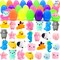 28pcs Easter Eggs Prefilled with Mochi Squishy Toys – Mini Kawaii Animal Squishies for Kids, Easter Egg Hunt, Basket Stuffers, and Classroom Gifts